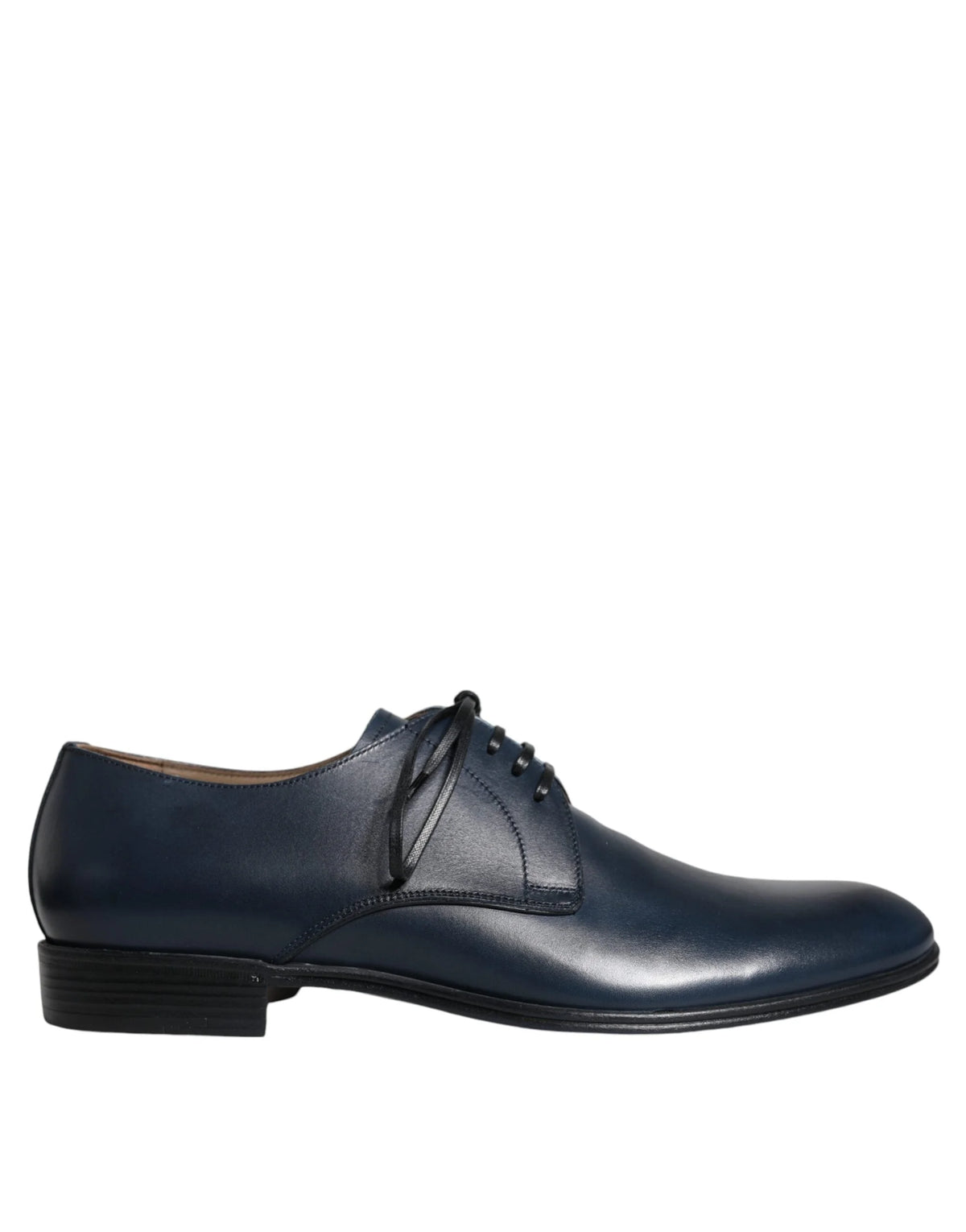 Dolce & Gabbana Navy Blue Leather Derby Dress Formal Shoes - EU44/US11 - Shoes