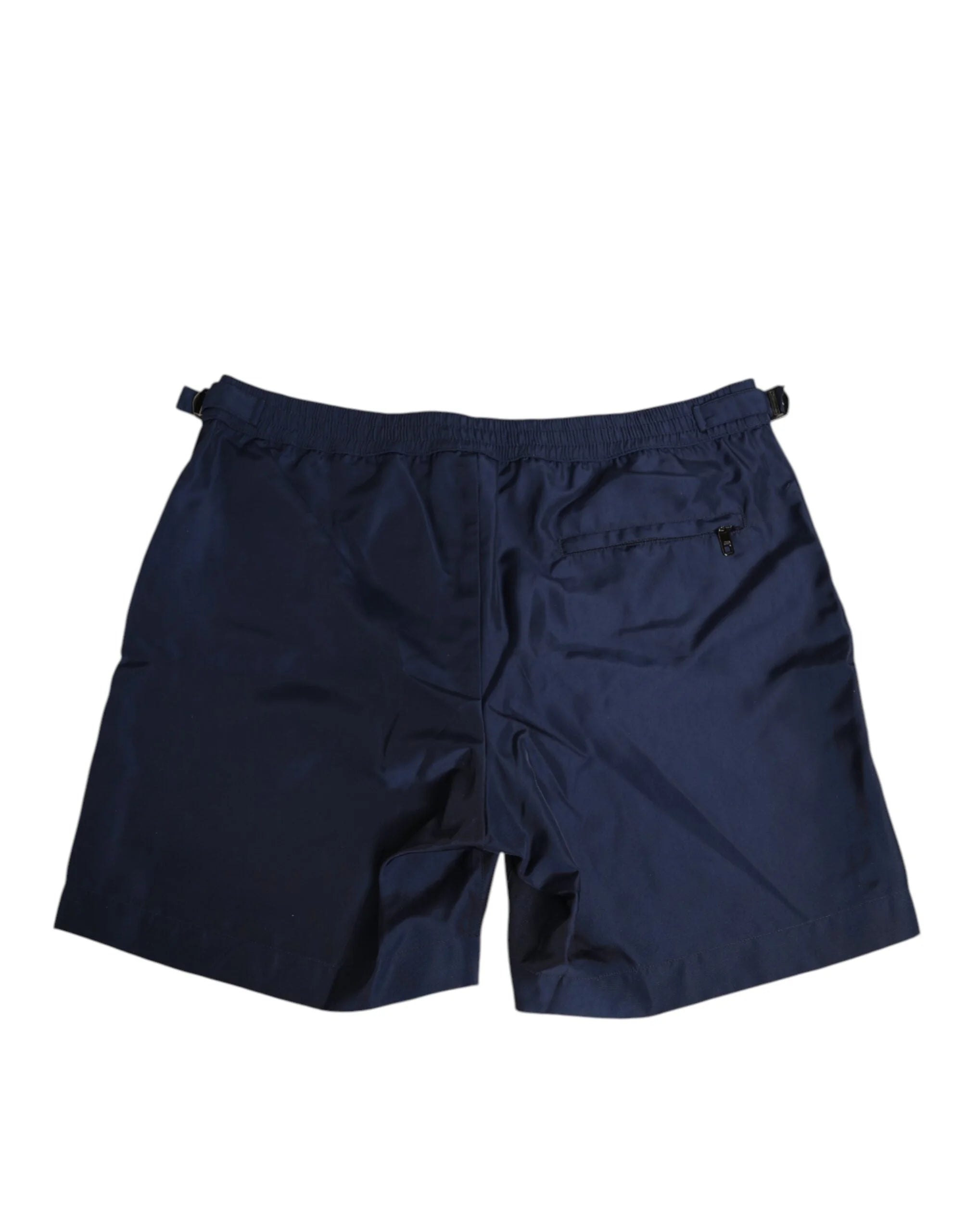 Dolce & Gabbana Navy Blue Polyester Logo Buckle Waist Swimwear - IT48 | M - Swim Boxers