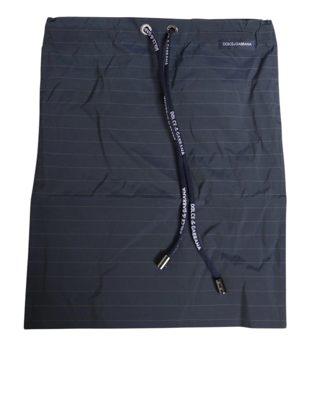 Dolce & Gabbana Navy Blue Polyester Pinstripe Men Shorts Swimwear - IT48 | M - Swim Boxers