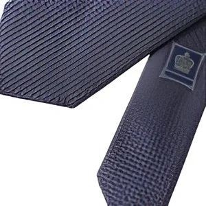 Dolce & Gabbana Navy Blue Silk Patterned Adjustable Men Tie - Neckties