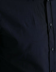 Dolce & Gabbana Navy Blue Slim Fit Formal GOLD Dress Shirt - Shirts