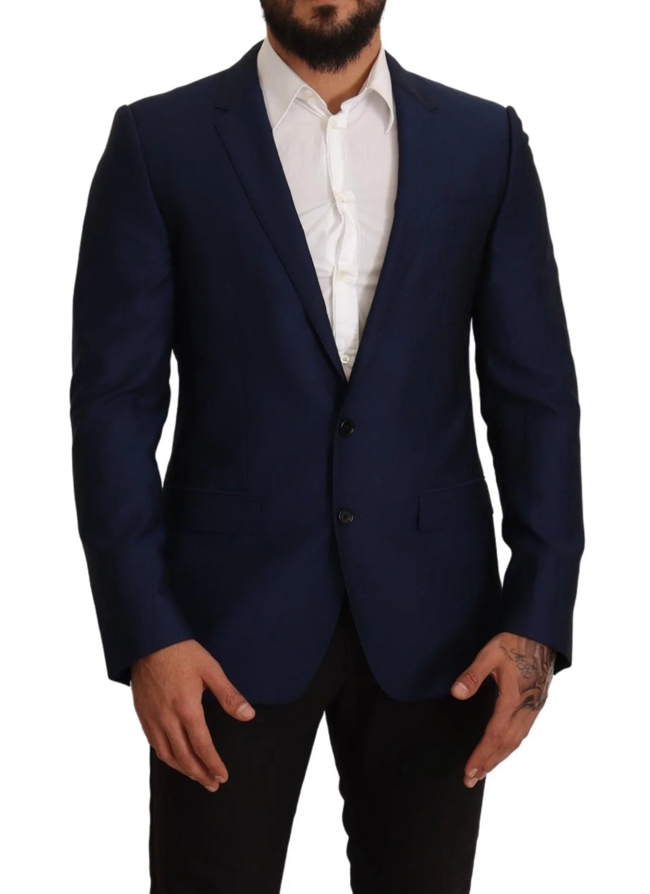 Dolce & Gabbana Navy Blue Slim Fit Jacket MARTINI Blazer - IT48 | M