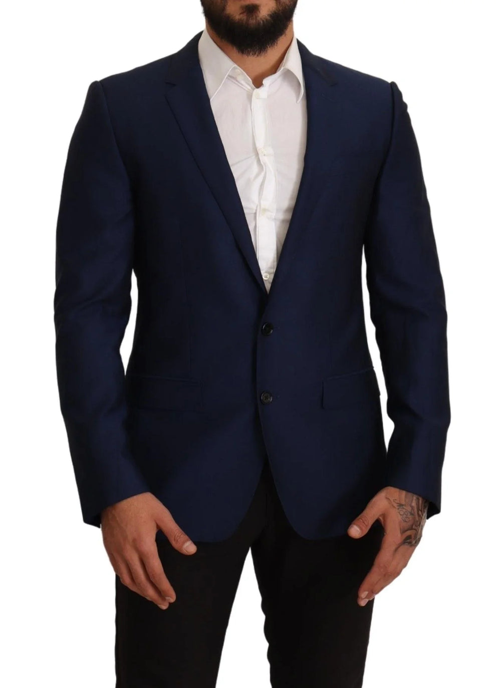 Dolce & Gabbana Navy Blue Slim Fit Jacket MARTINI Blazer - IT48 | M