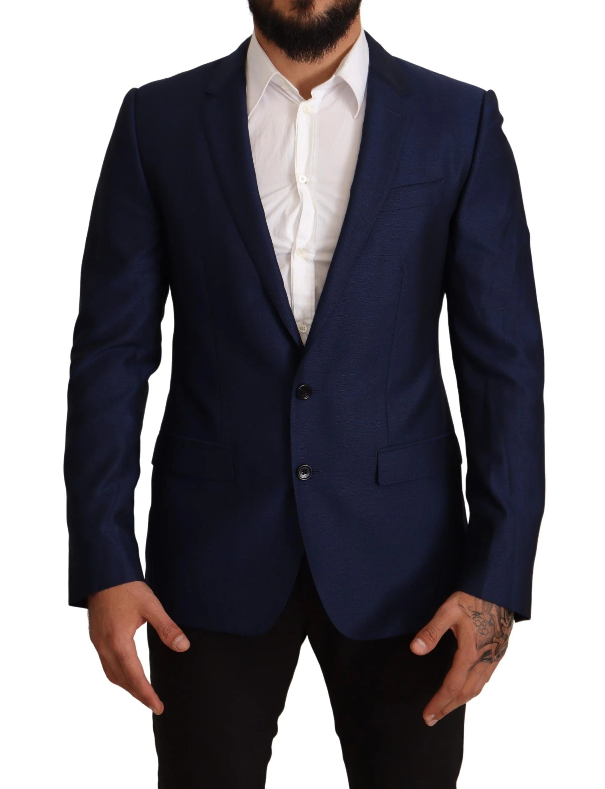 Dolce & Gabbana Navy Blue Slim Fit Jacket MARTINI Blazer - IT48 | M