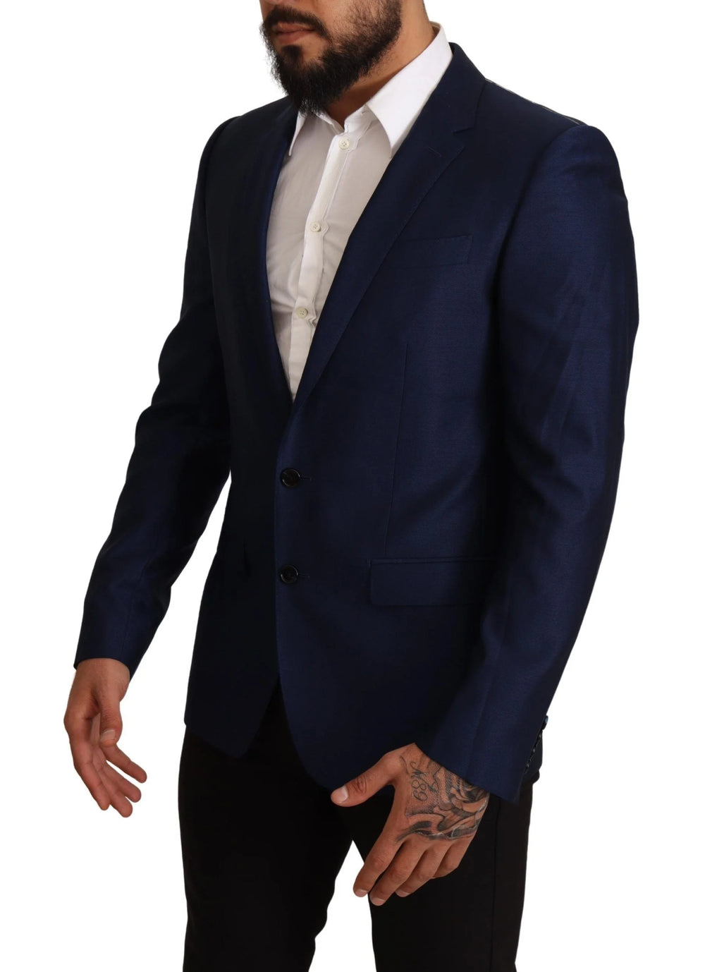 Dolce & Gabbana Navy Blue Slim Fit Jacket MARTINI Blazer - IT48 | M