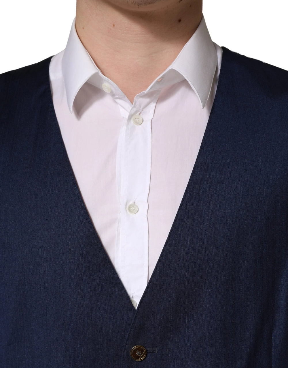 Dolce & Gabbana Tengerészkék Gyapjú Formális Mellény Vészt - IT56 | XXL