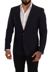 Dolce & Gabbana Navy Blue Wool Slim Fit MARTINI Blazer - IT48 | M - Sport Jackets