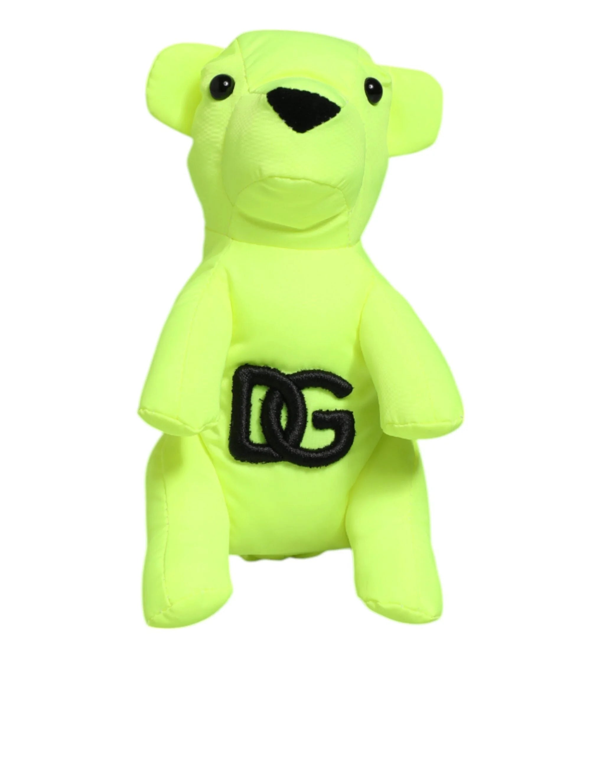 Dolce & Gabbana Neon Green Bear Embroidered Logo Men Keychain Clasp Keyring - Keychains