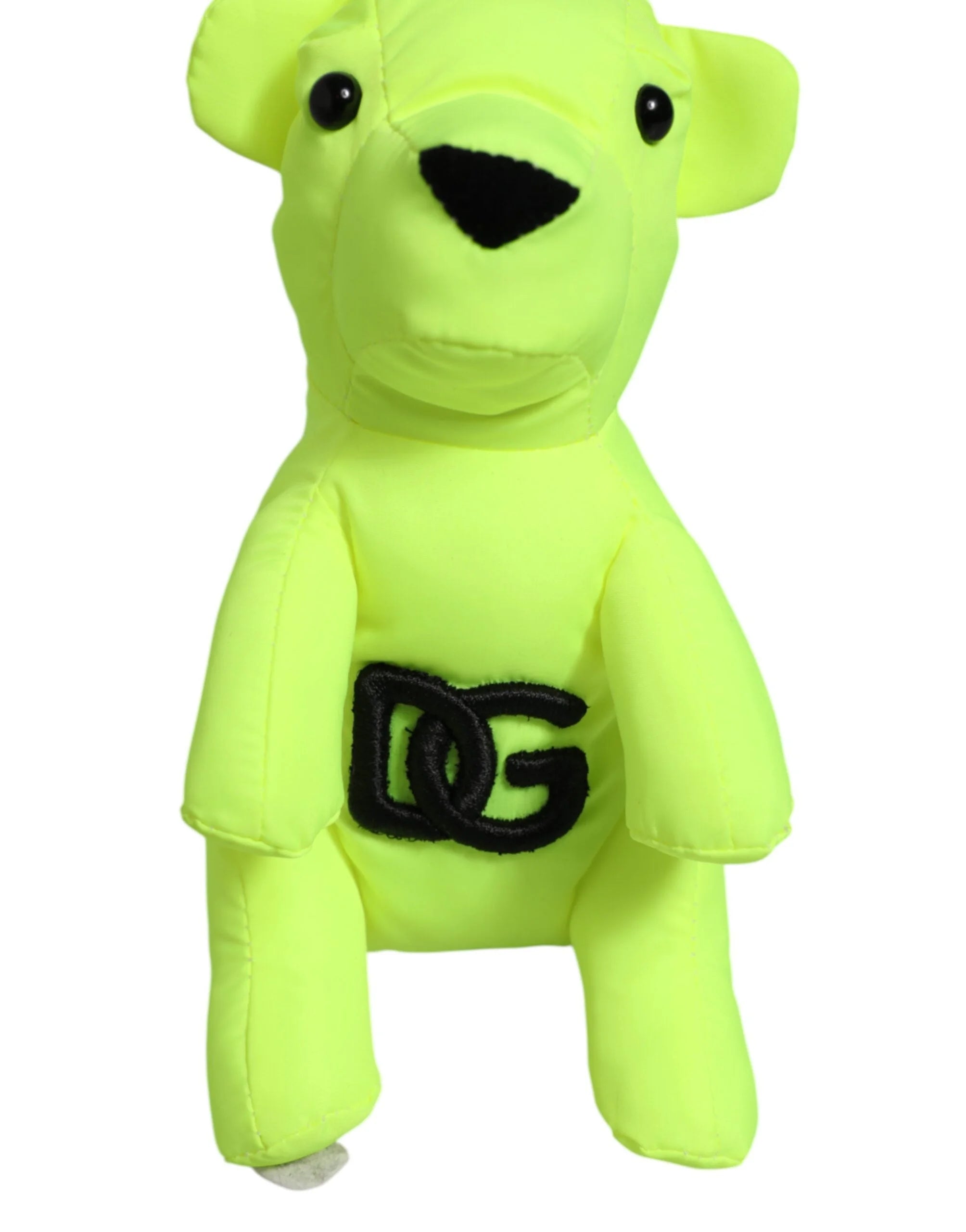 Dolce & Gabbana Neon Green Bear Embroidered Logo Men Keychain Clasp Keyring - Keychains