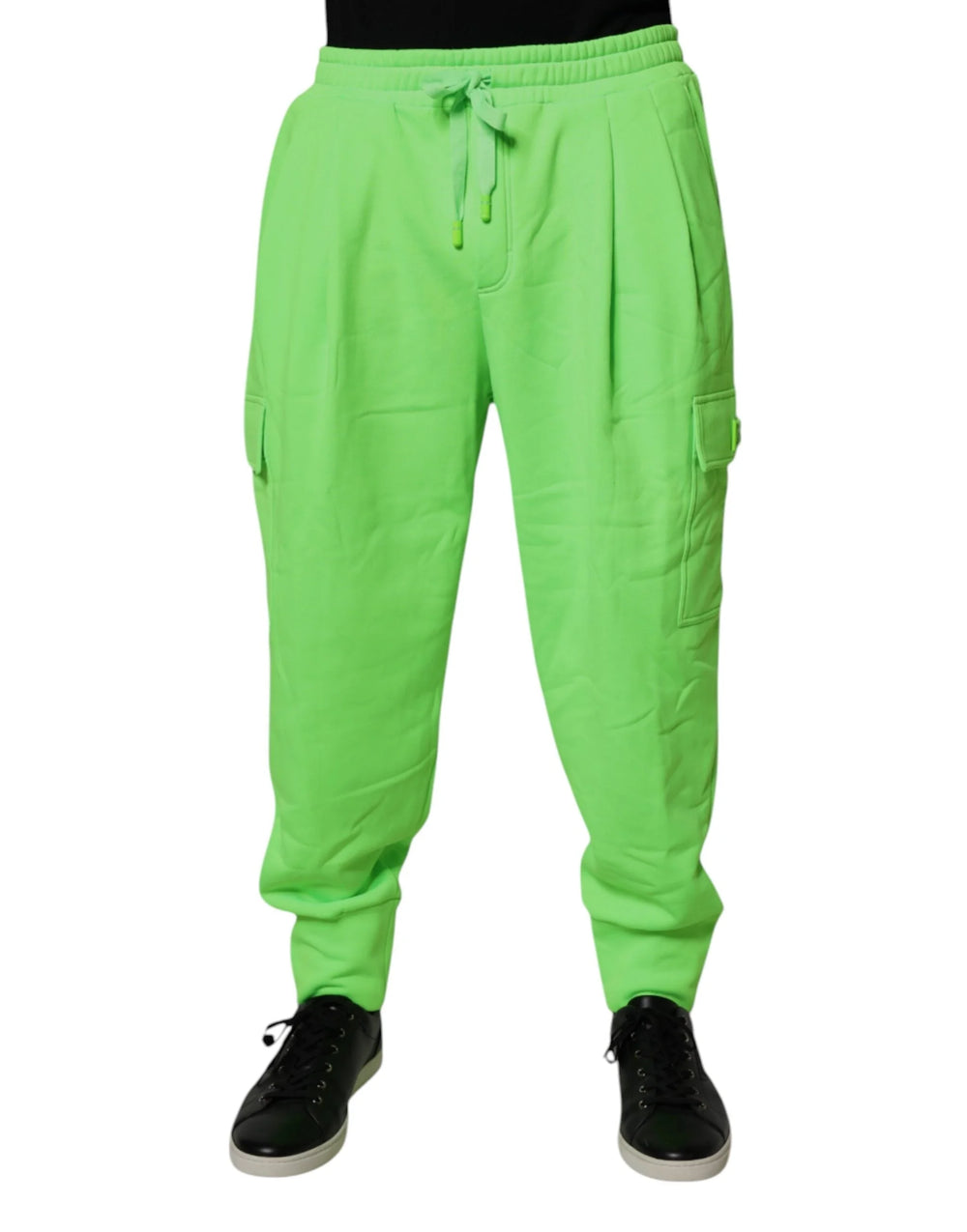 Dolce & Gabbana Neon Green Cargo Jogger Men Sweatpants Pants - IT52 | XL - Joggers