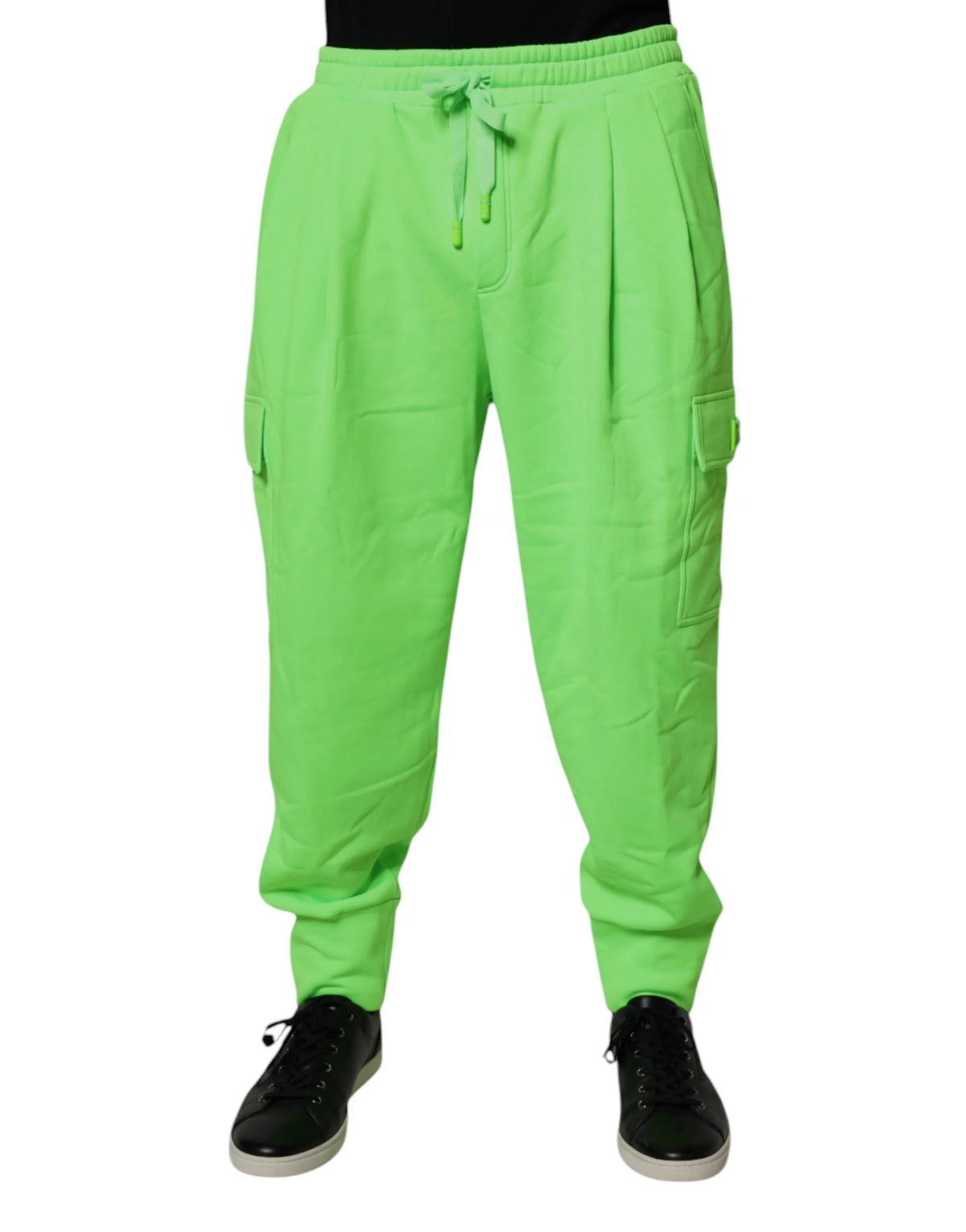 Dolce & Gabbana Neon Green Cargo Jogger Men Sweatpants Pants - IT52 | XL - Joggers