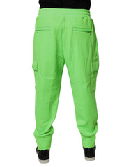 Dolce & Gabbana Neon Green Cargo Jogger Men Sweatpants Pants - IT52 | XL - Joggers