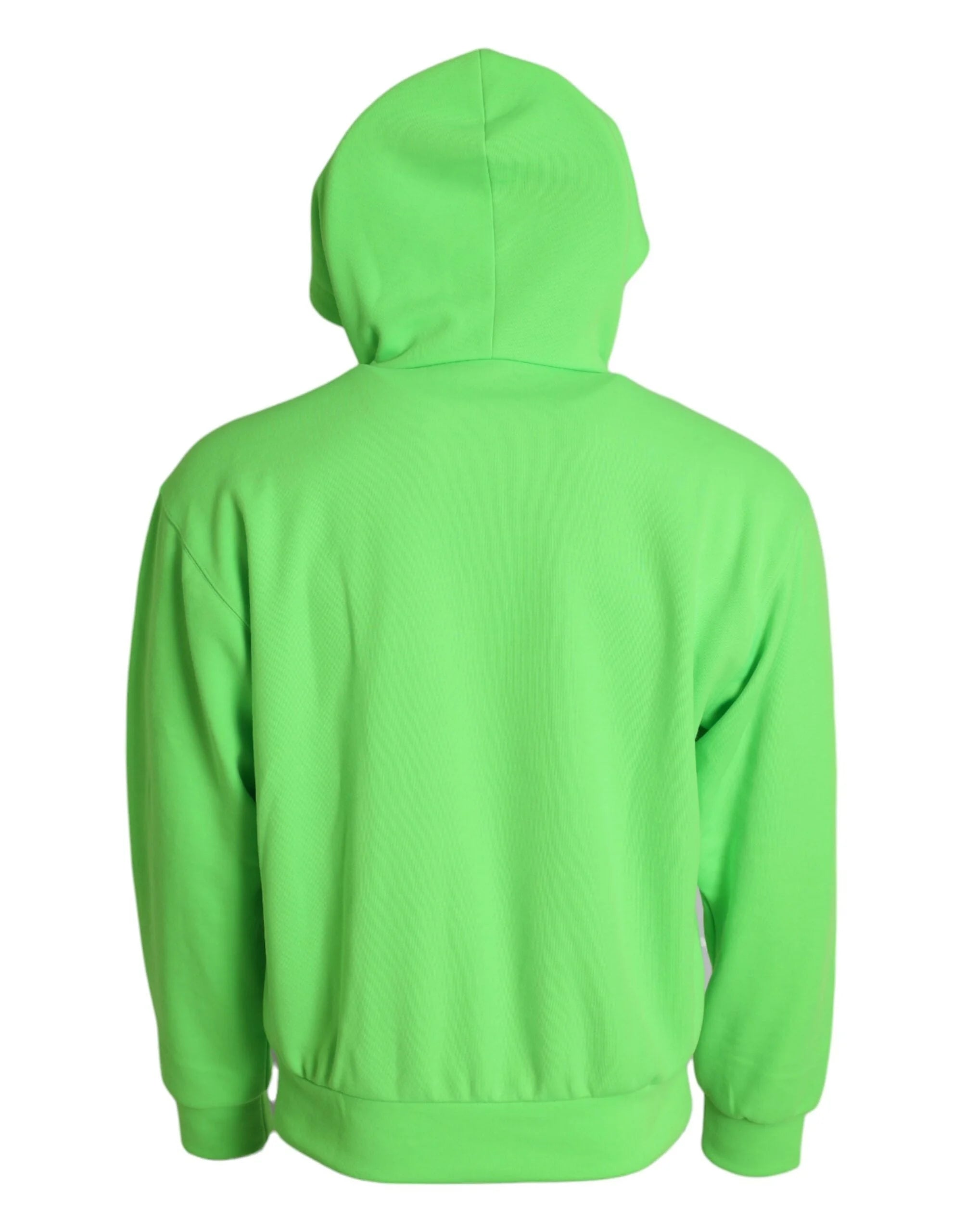 Dolce & Gabbana Neon Green Hooded Full Zip Top Sweater - IT44 | S - Hoodies