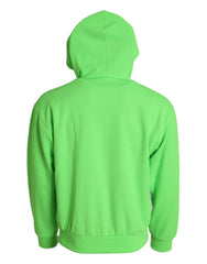 Dolce & Gabbana Neon Green Hooded Full Zip Top Sweater - IT44 | S - Hoodies