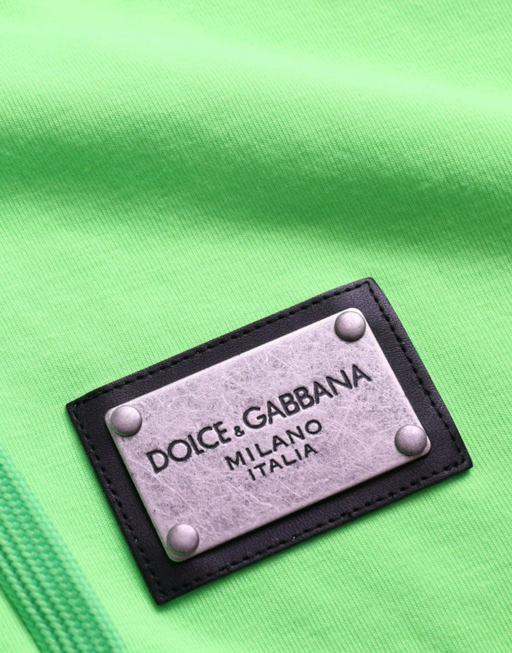 Dolce & Gabbana Neon Green Hooded Full Zip Top Sweater - IT44 | S - Hoodies