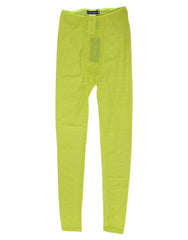 Dolce & Gabbana Neon Green Nylon Logo Lace Leggings Pants Underwear - IT2 | S - Women’s Underpants