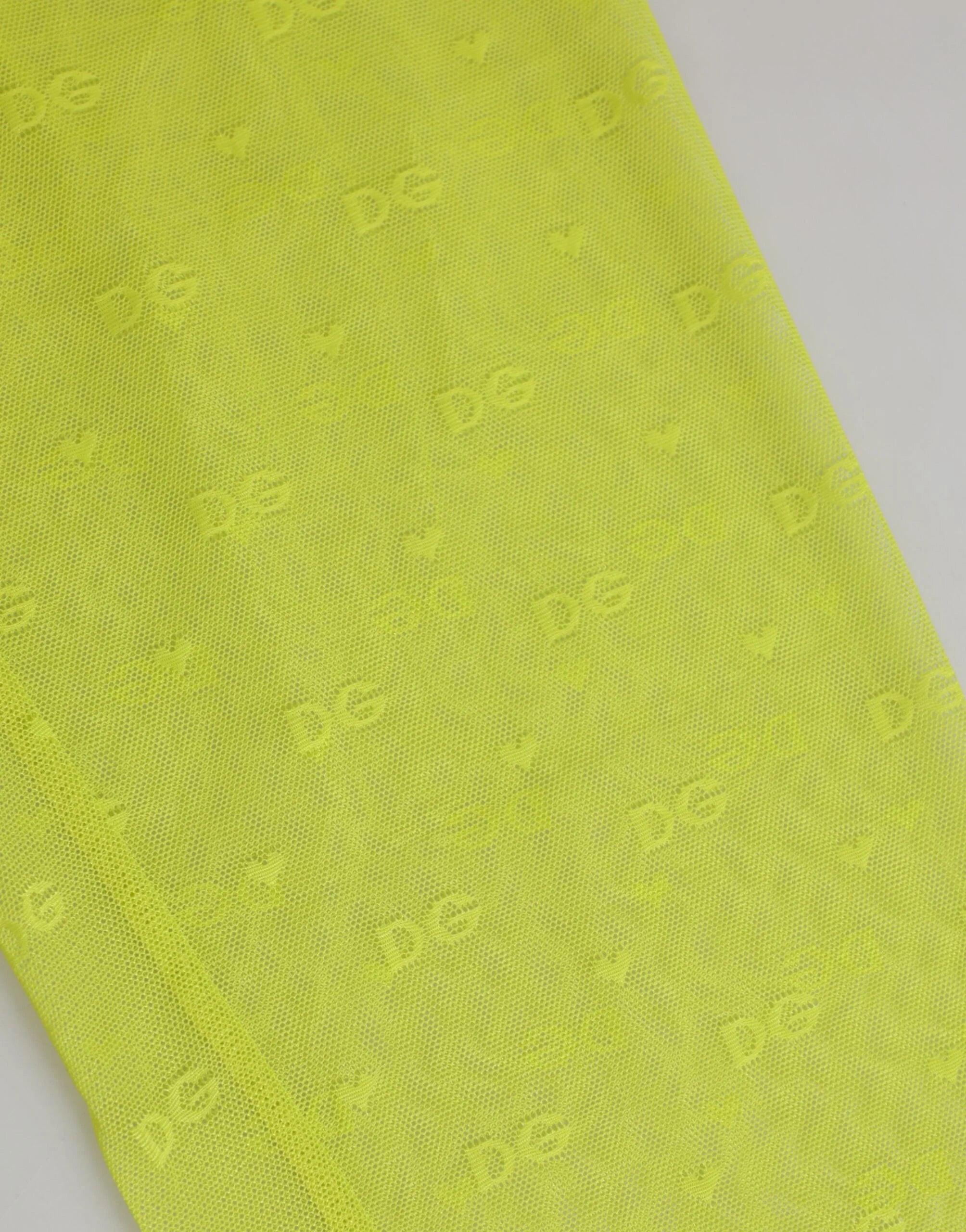 Dolce & Gabbana Neon Green Nylon Logo Lace Leggings Pants Underwear - IT2 | S - Women’s Underpants