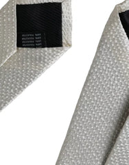 Dolce & Gabbana Off White 100% Silk Adjustable Necktie Men Tie - Neckties
