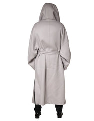 Dolce & Gabbana Off White Belted Long Trench Coat Men Jacket - IT50 | L