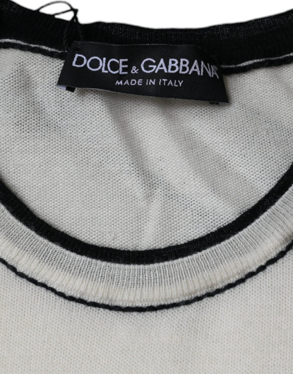 Dolce & Gabbana Off White Cashmere Short Sleeves T-shirt - IT44 | XS - T-Shirts