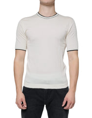 Dolce & Gabbana Off White Cashmere Short Sleeves T-shirt - IT44 | XS - T-Shirts