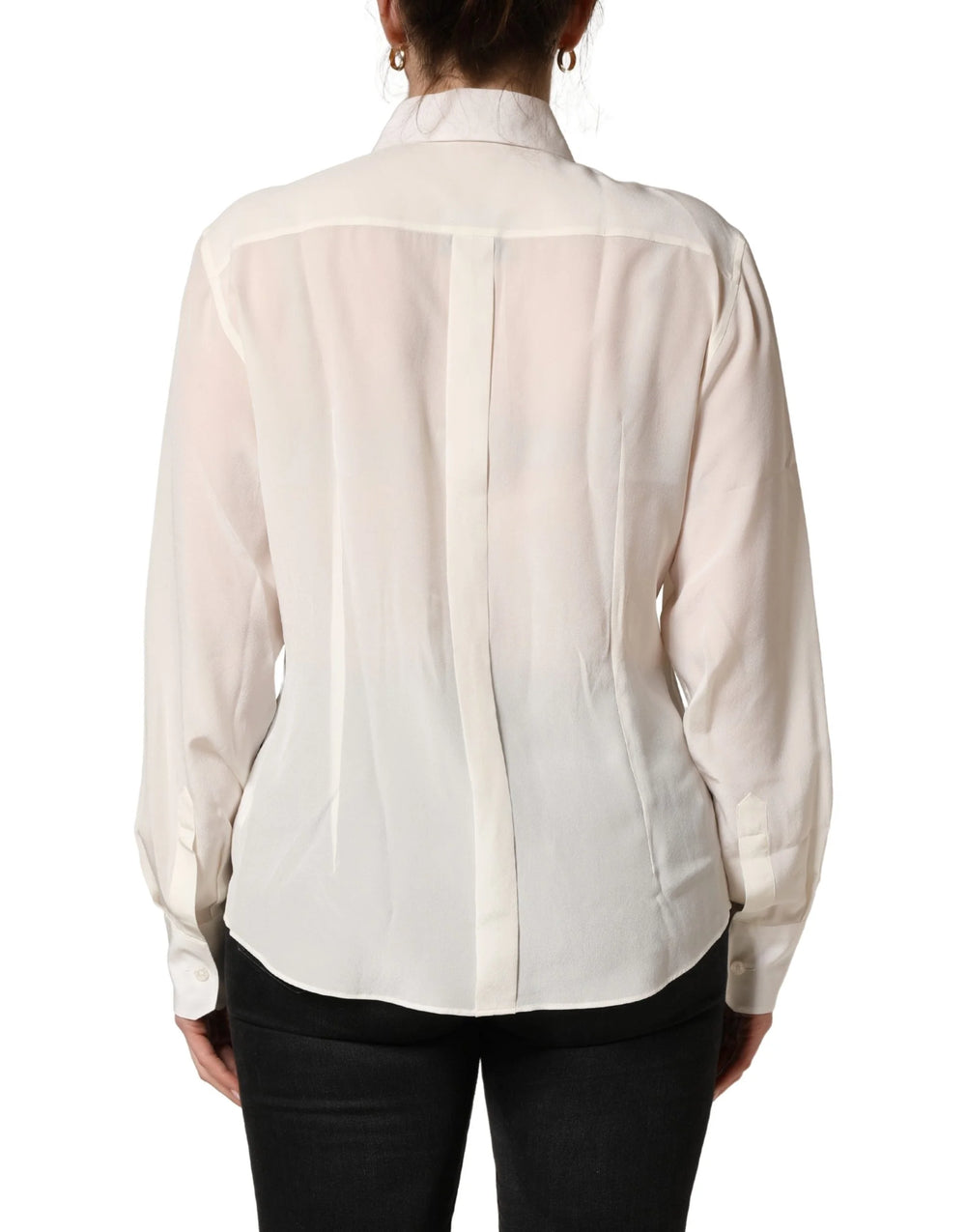 Dolce & Gabbana Off White Kråtröja med långa ärmar