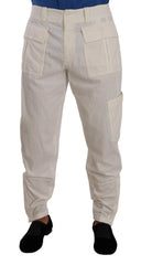 Dolce & Gabbana Off White Cotton Corduroy Cargo Pants - IT48 | M - Cargo Pants