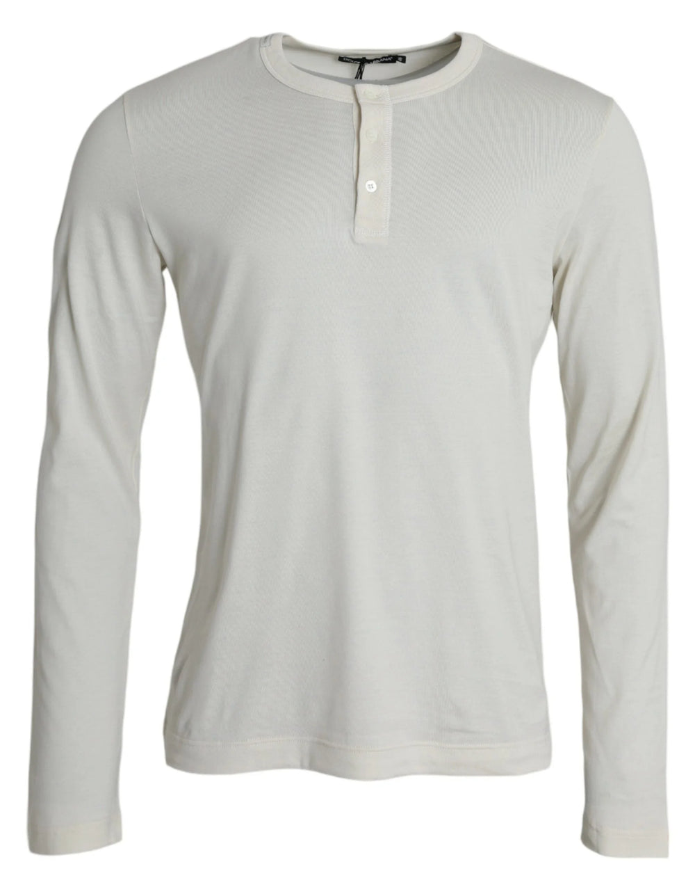 Dolce & Gabbana Off White Cotton Round Neck Pullover Sweater - IT44 | XS - Sweaters