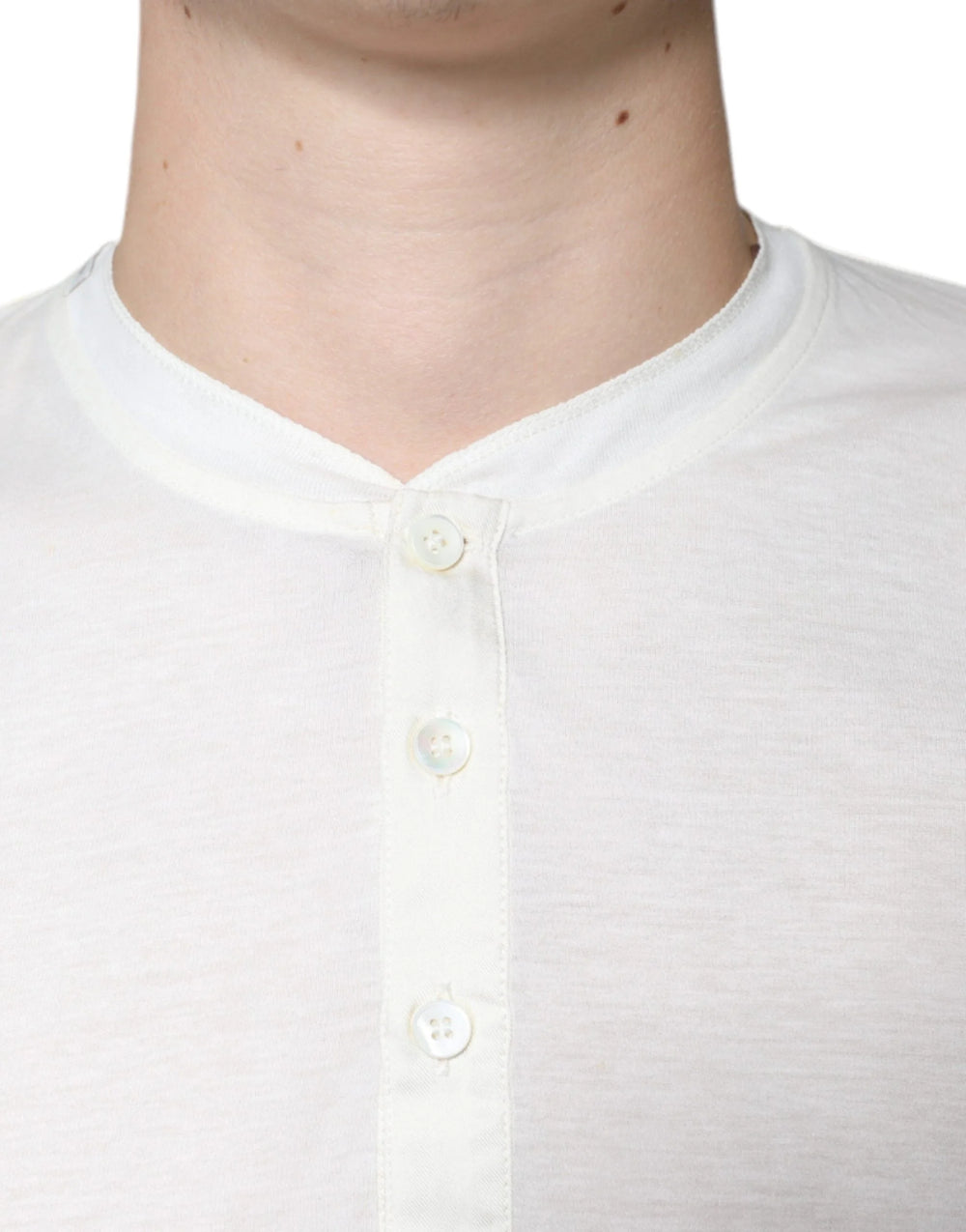 Dolce & Gabbana Off White Cotton Short Sleeves T-shirt - IT44 | XS - T-Shirts