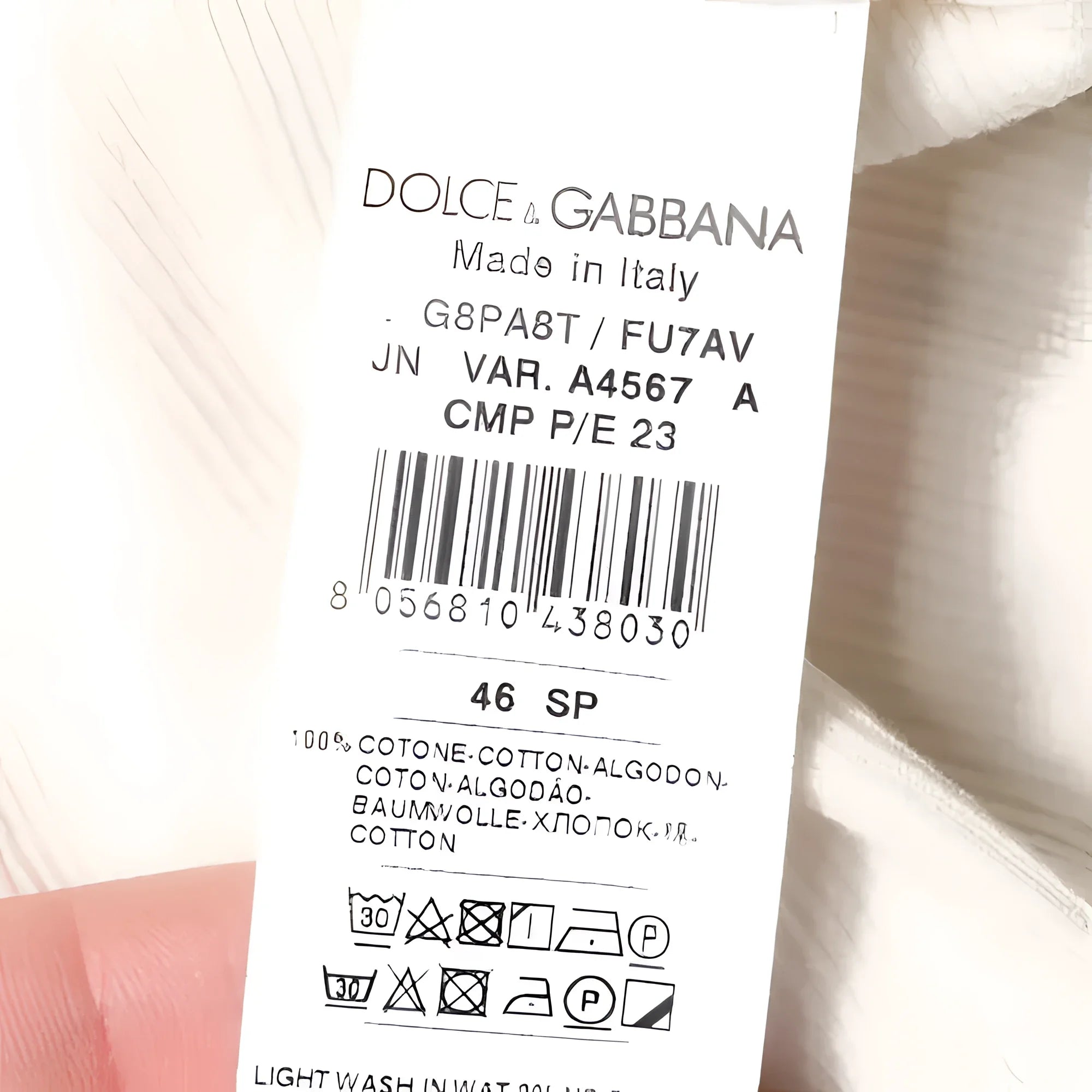 Dolce & Gabbana Off White Cotton Sleeveless Round Neck Tank T-shirt - IT46 | S - Tank Tops