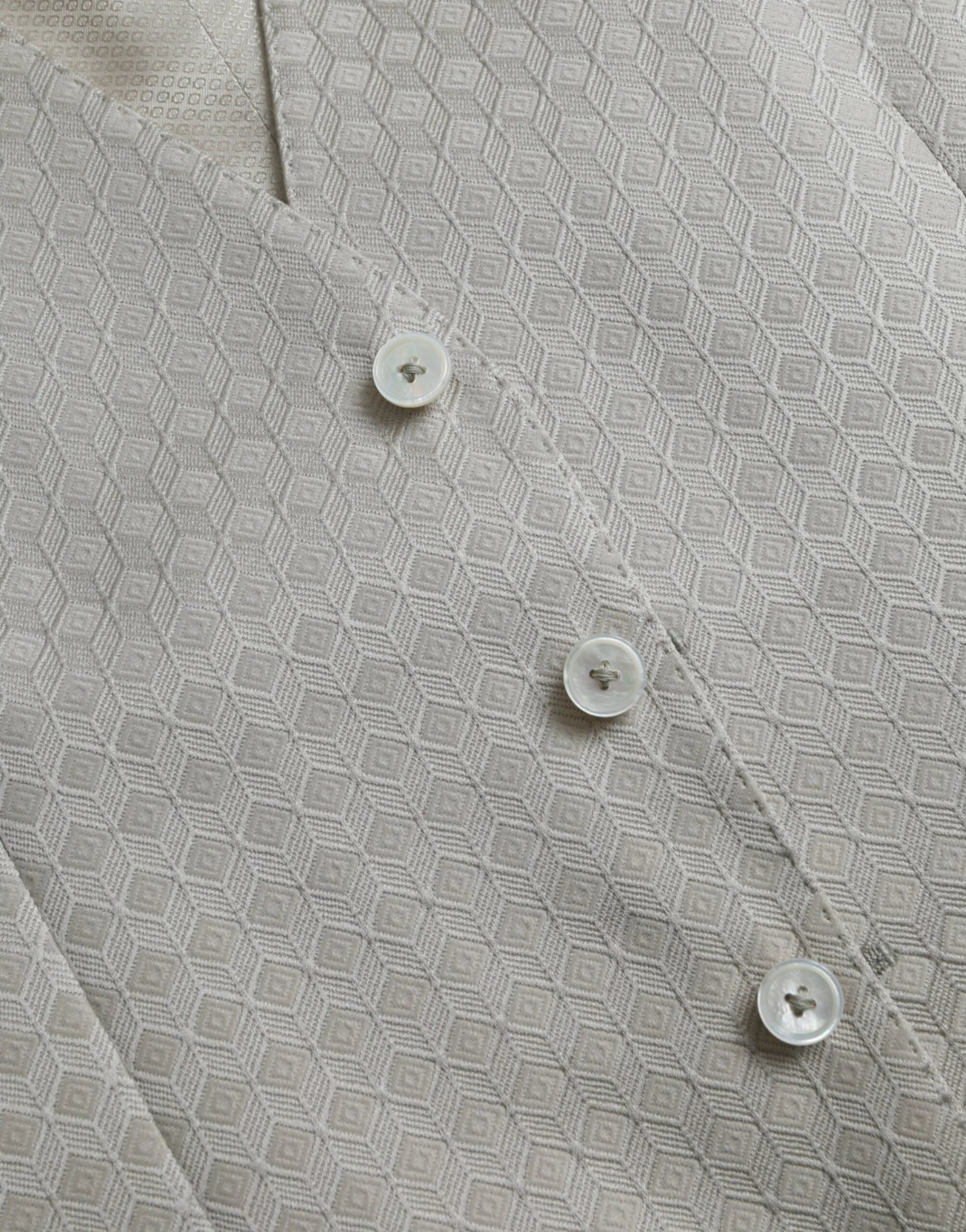 Dolce & Gabbana Off White Cotton Waistcoat Dress Formal Vest - IT48 | M - Vests