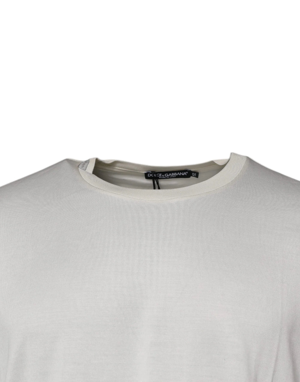 Dolce & Gabbana Off White Crew Neck Short Sleeve T-shirt - IT52 | XL - T-Shirts