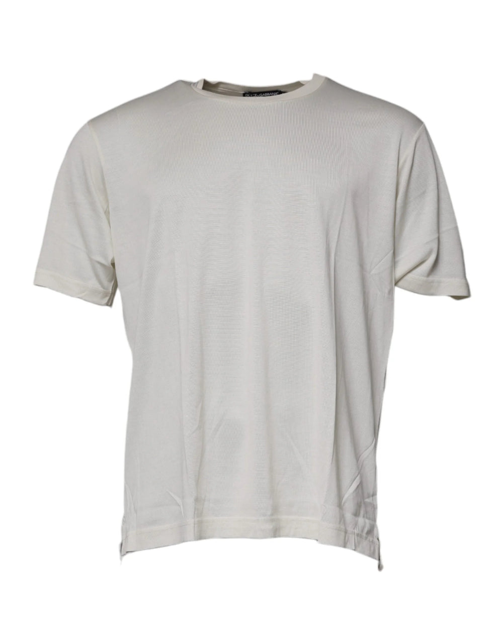 Dolce & Gabbana Off White Crew Neck Short Sleeve T-shirt - IT52 | XL - T-Shirts