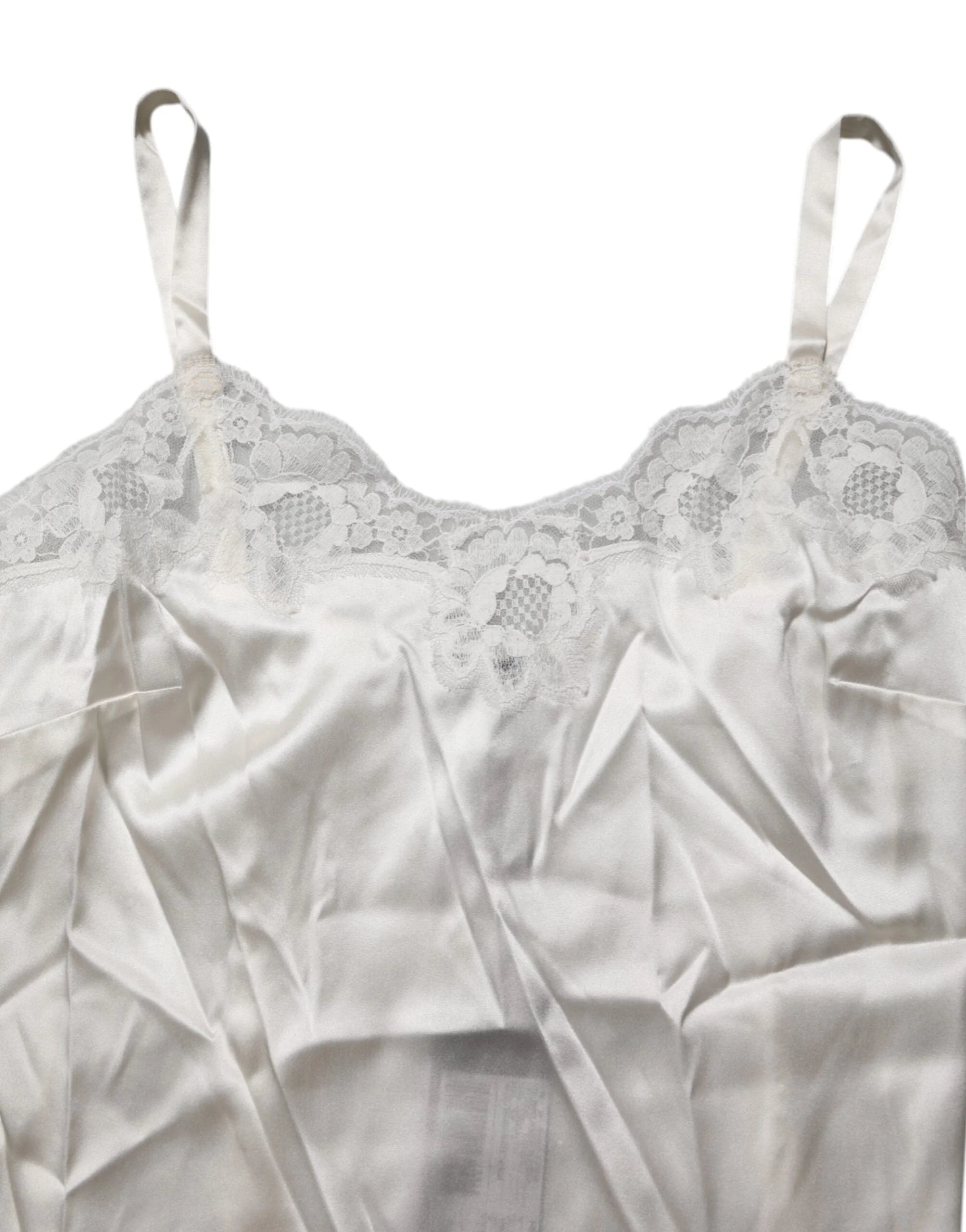 Dolce & Gabbana Off White Floral Lace Tank Lingerie Top Underwear - IT3 | M - Camisoles
