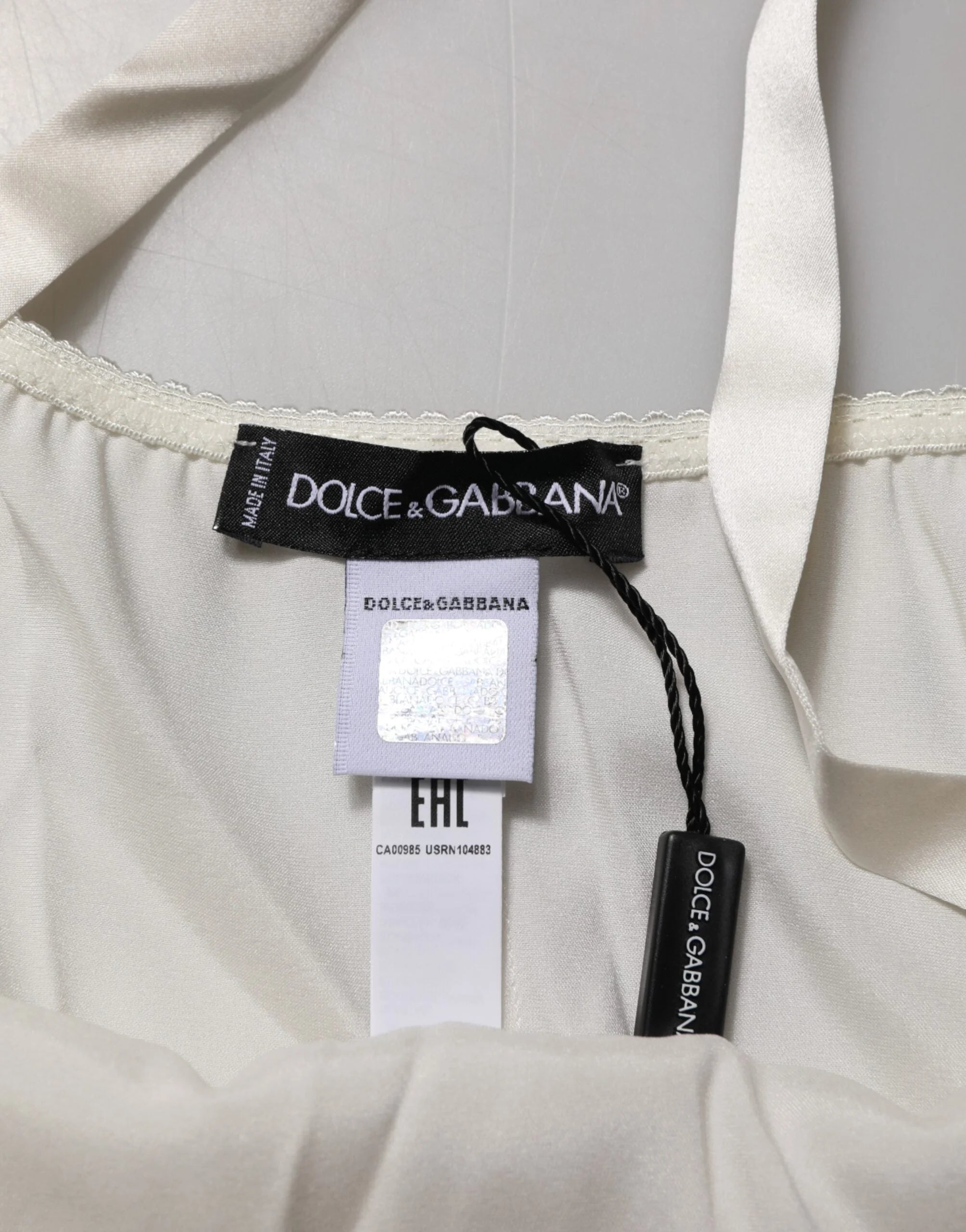 Dolce & Gabbana Off White Floral Lace Tank Lingerie Top Underwear - IT3 | M - Camisoles