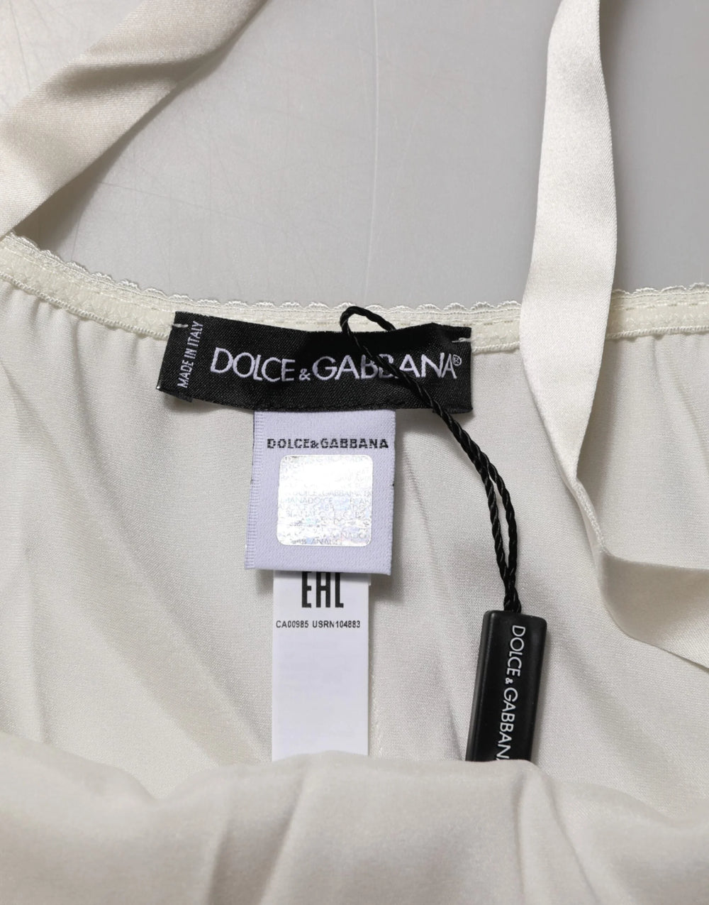 Dolce & Gabbana Off White Floral Lace Tank Lingerie Top Underwear - IT3 | M - Camisoles