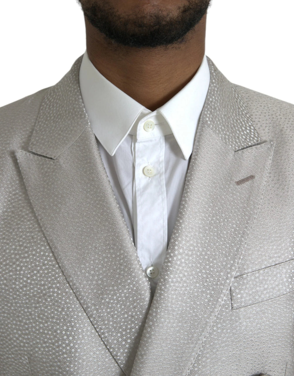 Dolce & Gabbana Off White MARTINI Double Breasted Coat Blazer - IT46 | S - Sport Jackets