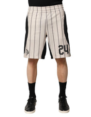 Dolce & Gabbana Off White Polyester DG Logo Sweatshorts Shorts - IT48 | M - Bermudas