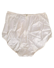 Dolce & Gabbana Off White Silk High Waist Girdle Panty Underwear - IT2 | S - High Waisted Briefs