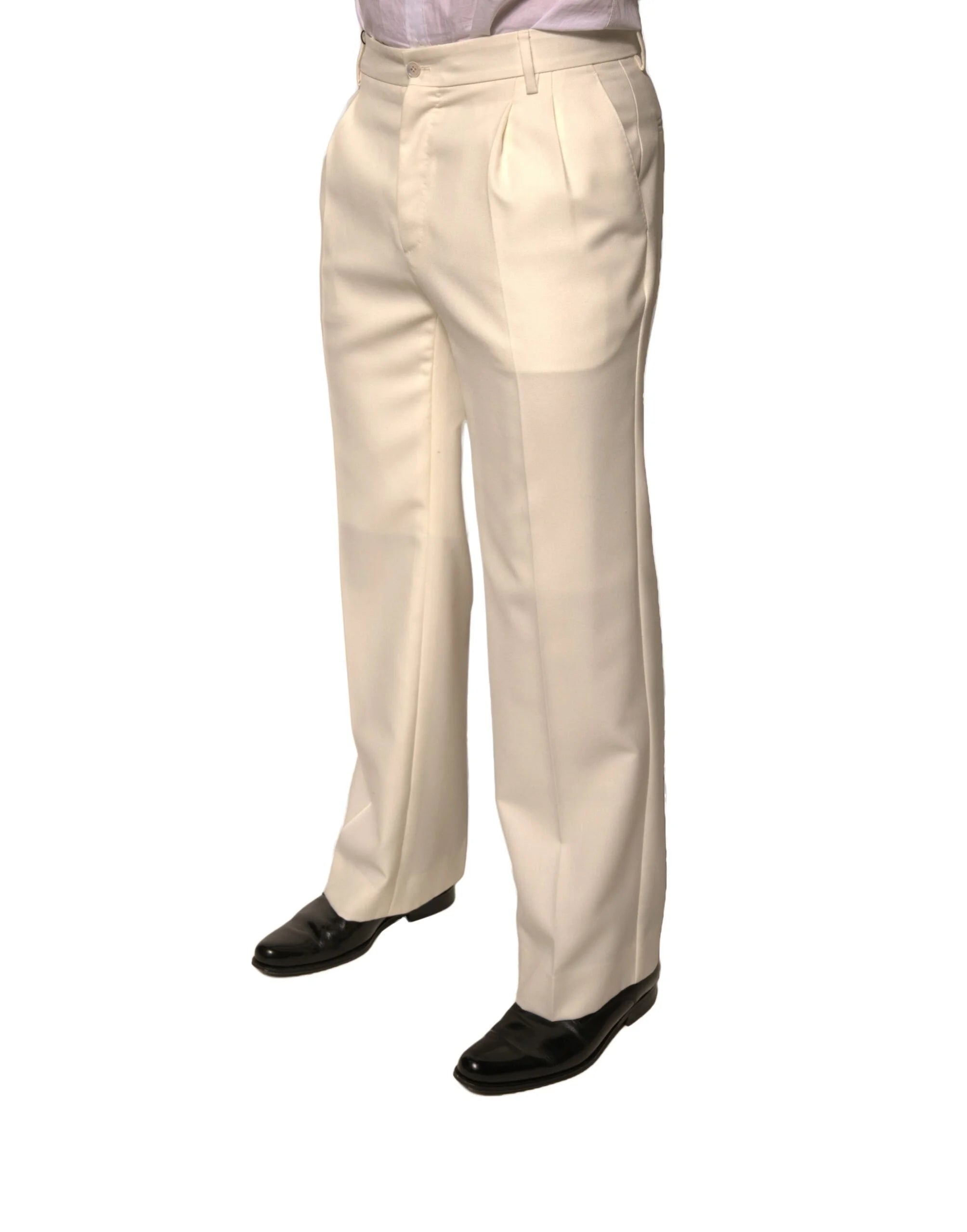 Dolce & Gabbana Off White Straight Dress Pants - IT48 | M - Trousers