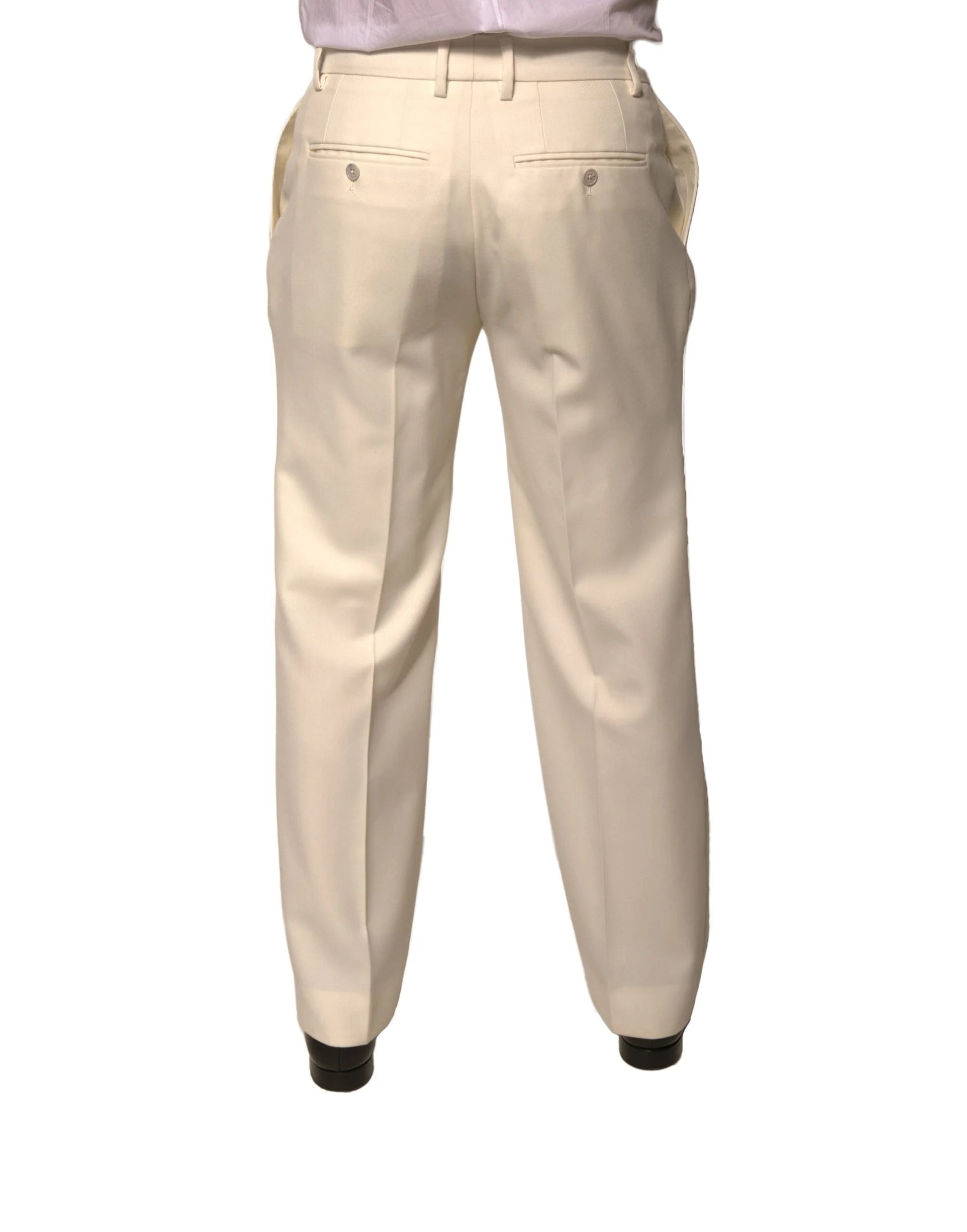 Dolce & Gabbana Off White Straight Dress Pants - IT48 | M - Trousers