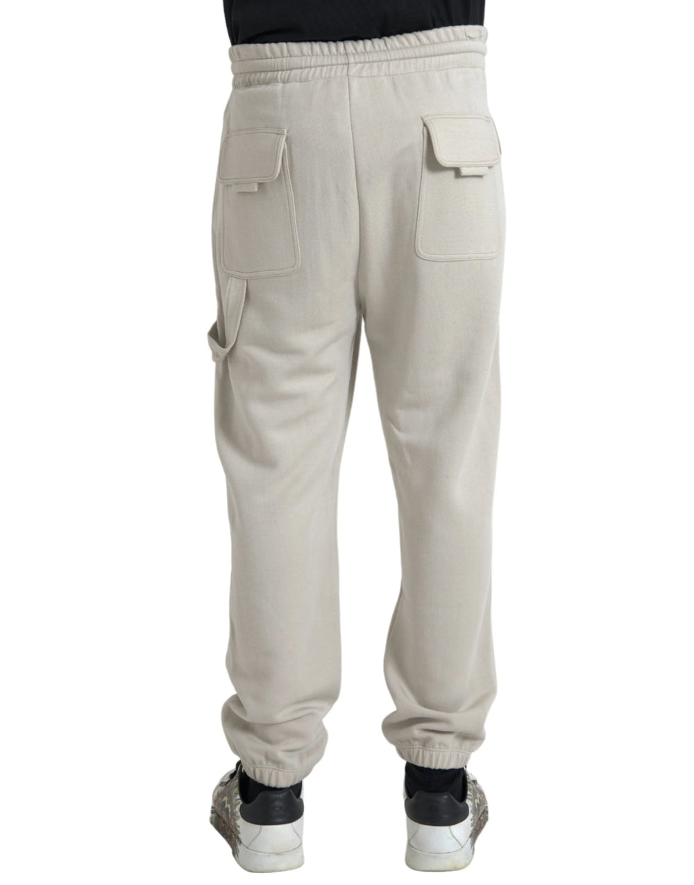 Dolce & Gabbana Off White Viscose Cargo Jogger Sweatpants Pants - IT48 | M - Joggers