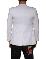 Dolce & Gabbana Off White Wool Single Breasted Dress Blazer - IT46 | S - Sport Jackets