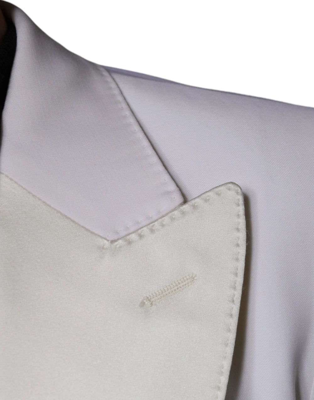 Dolce & Gabbana Off White Wool Single Breasted Dress Blazer - IT46 | S - Sport Jackets