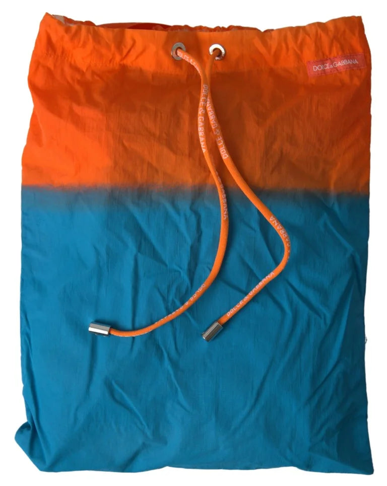 Dolce & Gabbana Orange Blue Gradient Beachwear Swimwear Shorts - Boardshorts