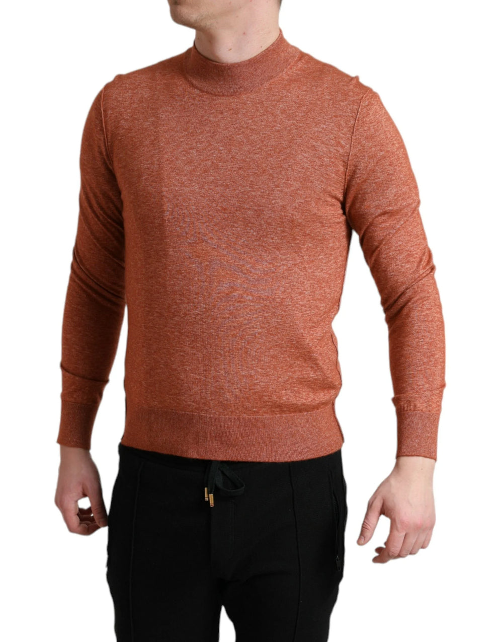 Dolce & Gabbana Orange Cashmere Crew Neck Pullover Sweater - IT48 | M - Sweaters