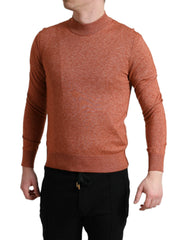 Dolce & Gabbana Orange Cashmere Crew Neck Pullover Sweater - IT48 | M - Sweaters