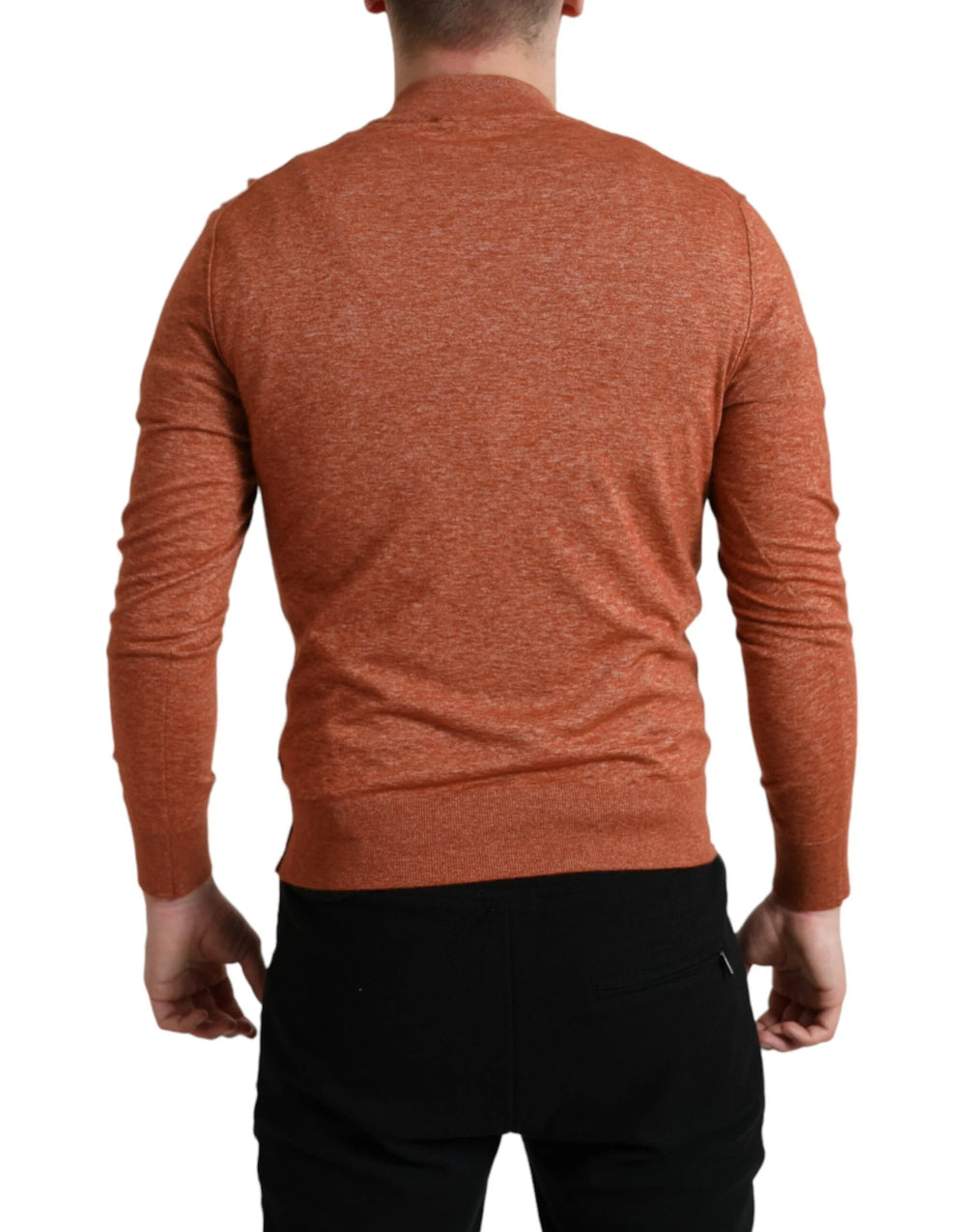 Dolce & Gabbana Orange Cashmere Crew Neck Pullover Sweater - IT48 | M - Sweaters