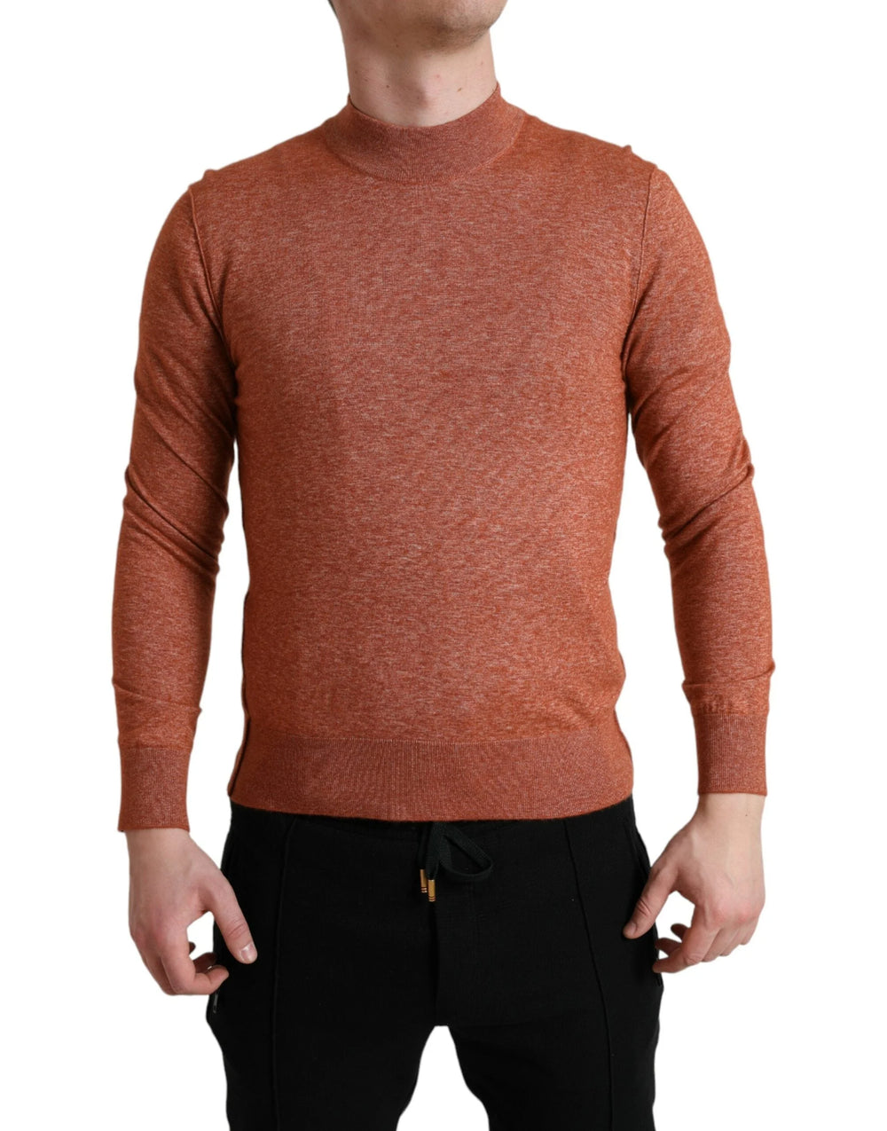 Dolce & Gabbana Orange Cashmere Crew Neck Pullover Sweater - IT48 | M - Sweaters