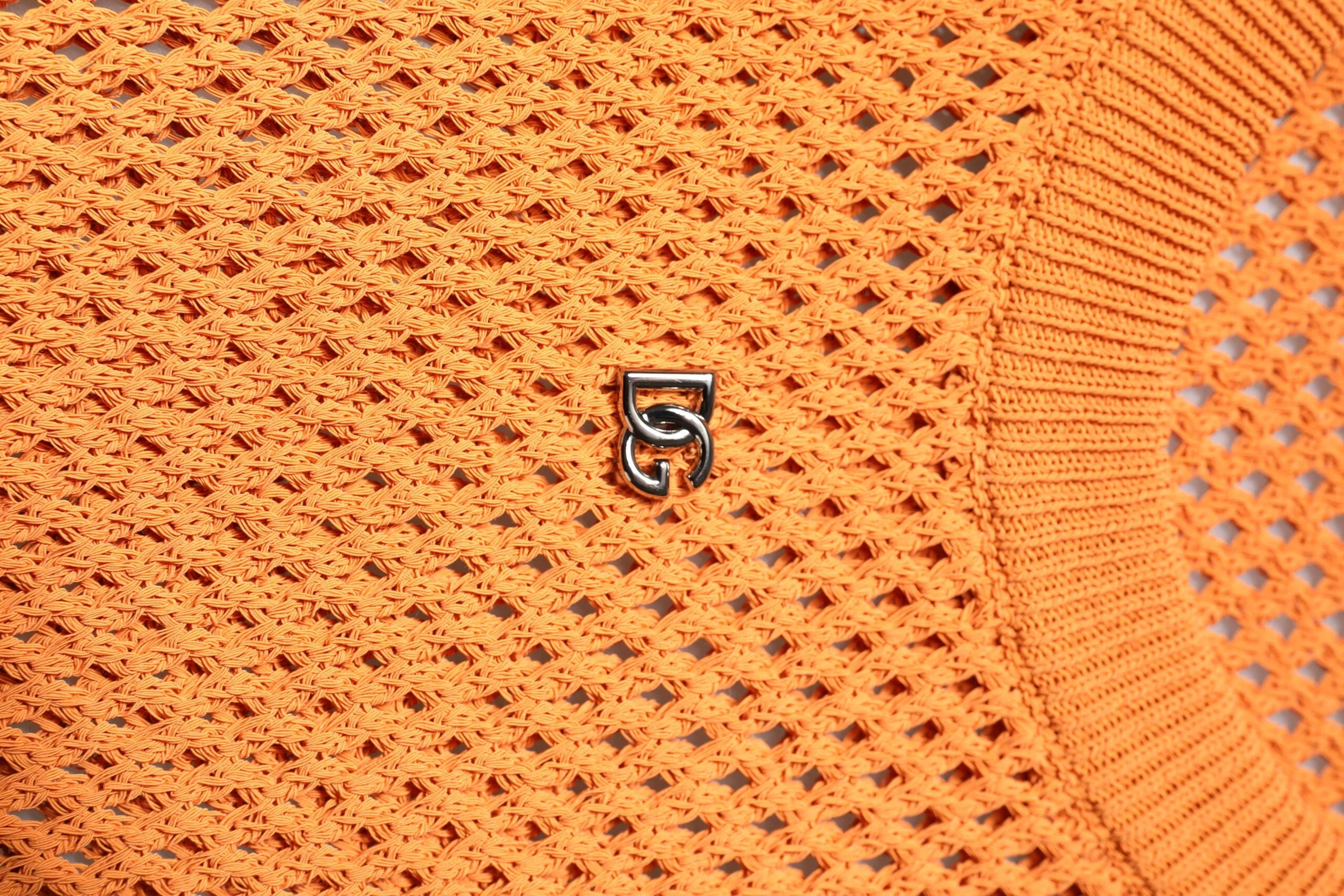 Dolce & Gabbana Orange Cashmere Round Neck Sleeveless T-shirt - IT48 | M - Tank Tops